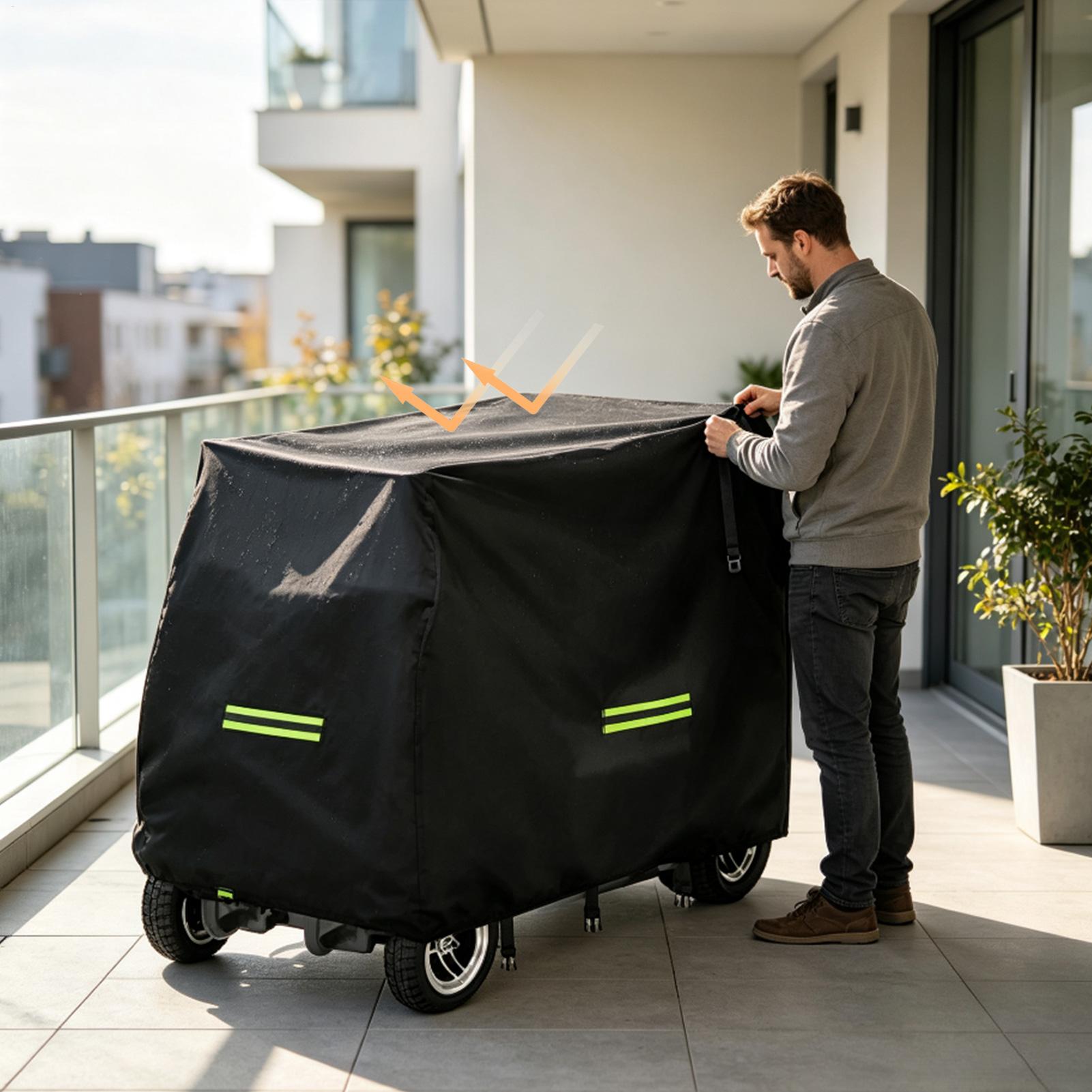 Mobility Scooter Cover Waterpr - Electric Scooter Rain Cover ulasan dan harga