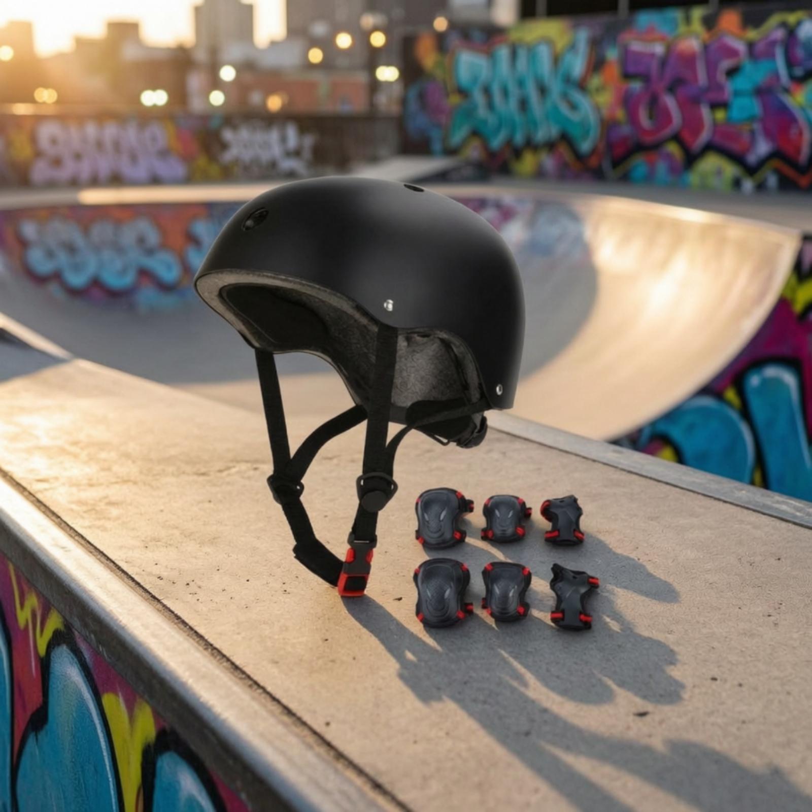 ABS Hard Shell Skate Helmet wi - Scooter Helmet Set ulasan dan harga