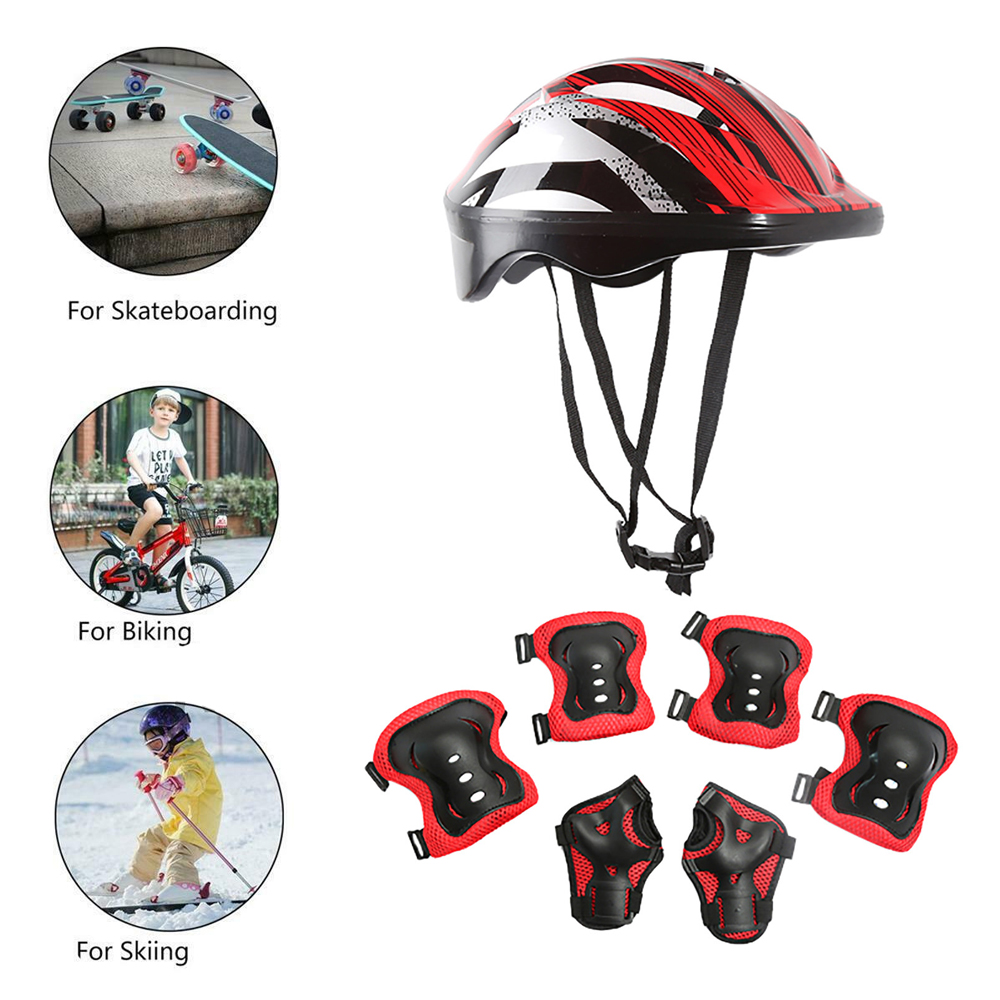 7Pcs/Set Roller Skating Kids S - Scooter Helmet Set ulasan dan harga