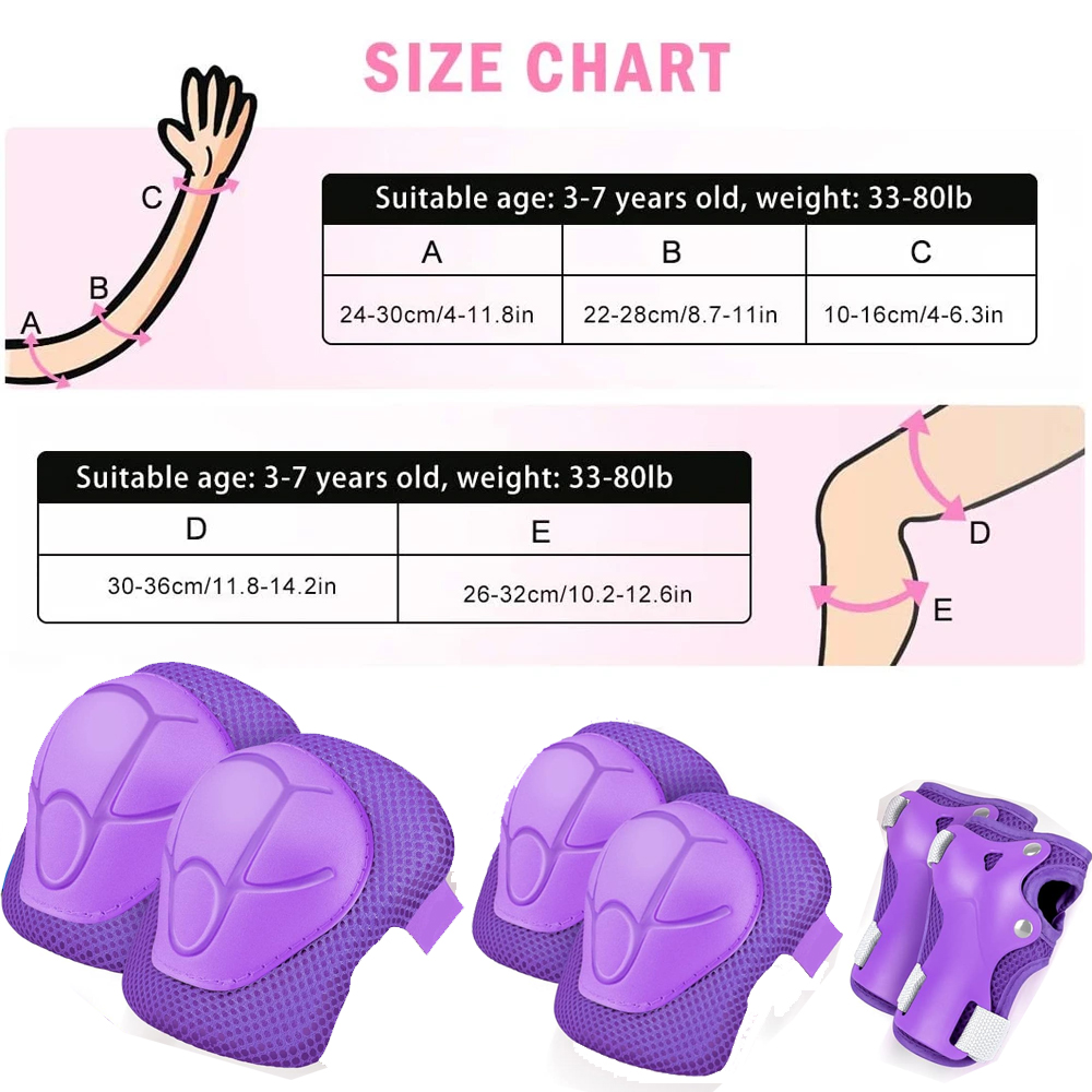 6pcs Kids Knee Pads and Elbow  - Scooter Helmet Set ulasan dan harga