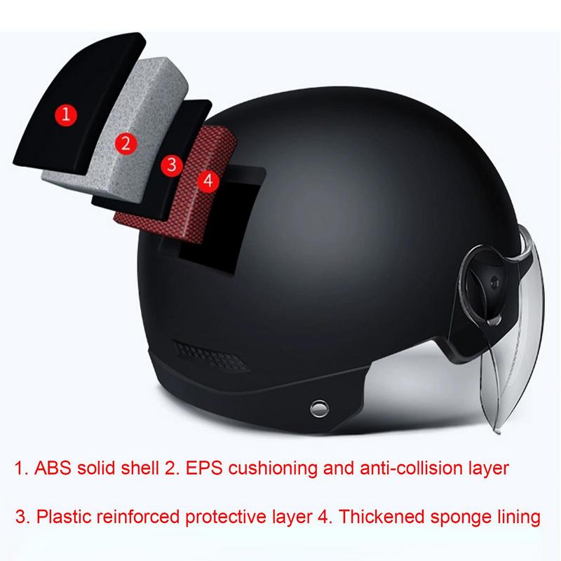 Motorcycle Helmet Jet Style Bi - Scooter Helmet Set ulasan dan harga