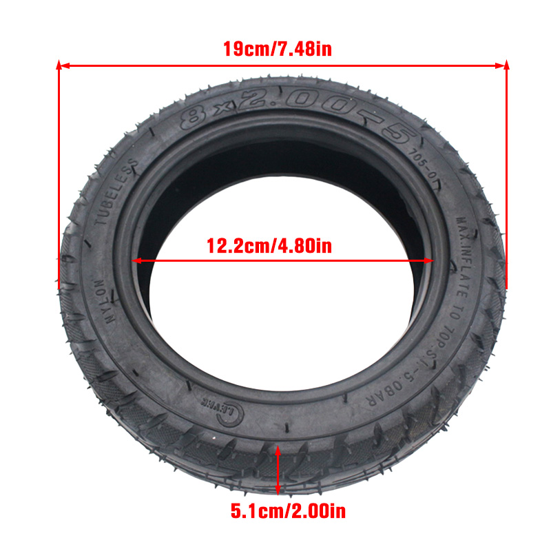 8-inch 8x2.00-5 vacuum tire su - Electric Scooter Adults ulasan dan harga