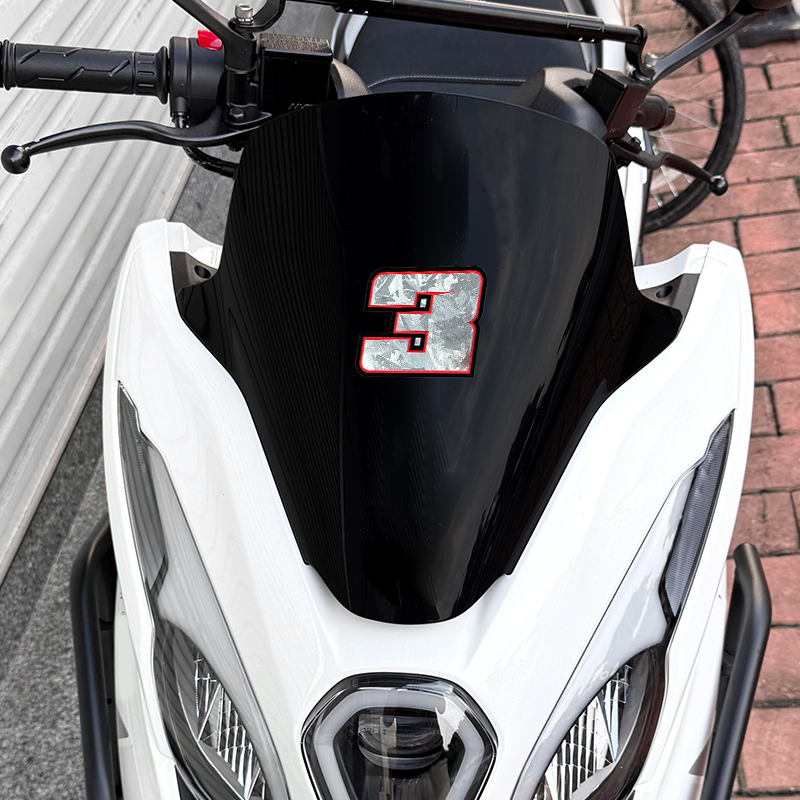 1PC Arabic Numerals Carbon Sil - Scooter Helmet Set ulasan dan harga
