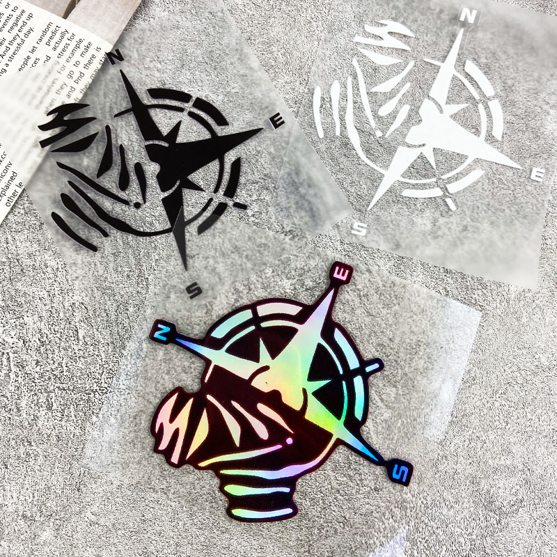 1PC Compass Pattern Vinyl Stic - Scooter Helmet Set ulasan dan harga